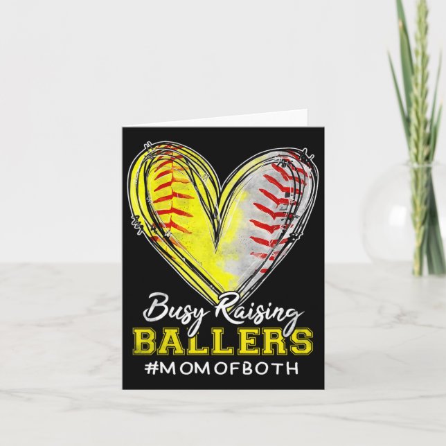 Busy Raising Llers Heart Mamma of Båda Softll Sell Kort (Framsida)