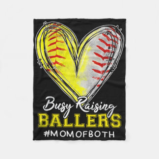 Busy Raising Llers Heart Mom Of Both Softll Sell M Fleecefilt