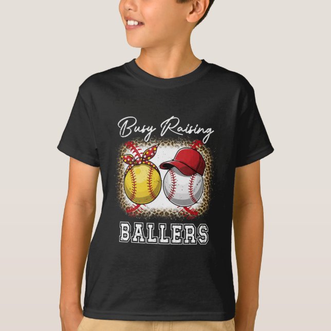 Busy Raising Llers säljer leopard för Mamma Wom T Shirt (Framsida)