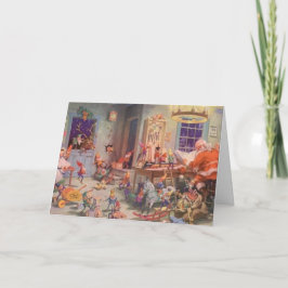 Busy Santa's Workshop Card Helgkort