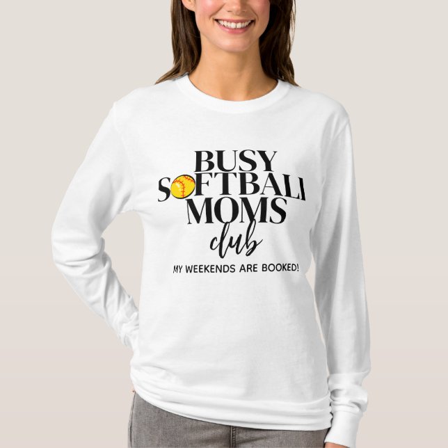 Busy Softball Mammor Klubb T Shirt (Framsida)