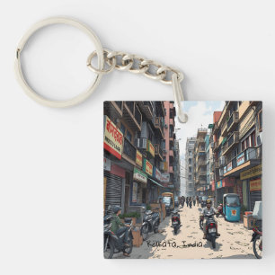 Busy Street of Downtown Kolkata, Indien