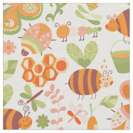 Busy Summer Garden Fabric 2 Tyg