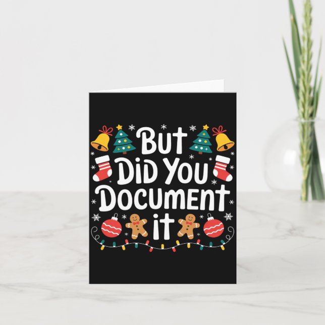 But Did You Doent It Funny Office Christmas Ugly S Kort (Framsida)