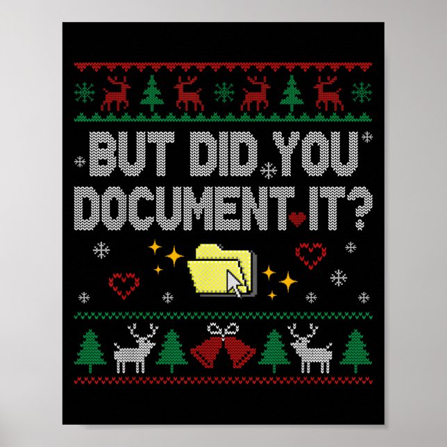 But Did You Doent It Funny Office Christmas Ugly S Poster (Framsidan)