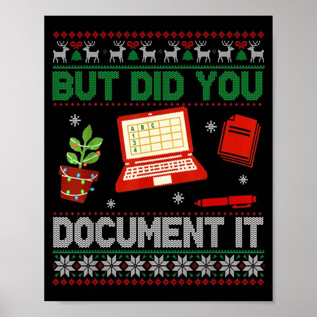 But Did You Doent It Funny Office Christmas Ugly S Poster (Framsidan)