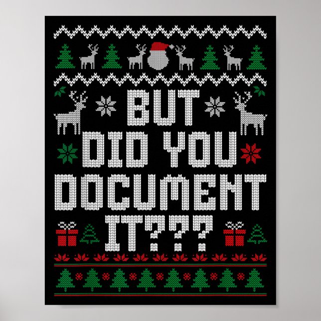But Did You Doent It Funny Office Christmas Ugly S Poster (Framsidan)