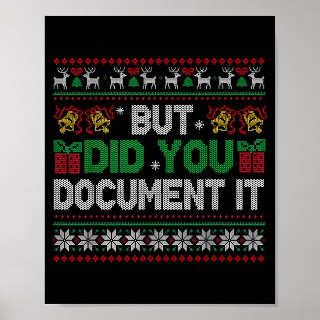 But Did You Doent It Funny Office Christmas Ugly S Poster (Framsidan)