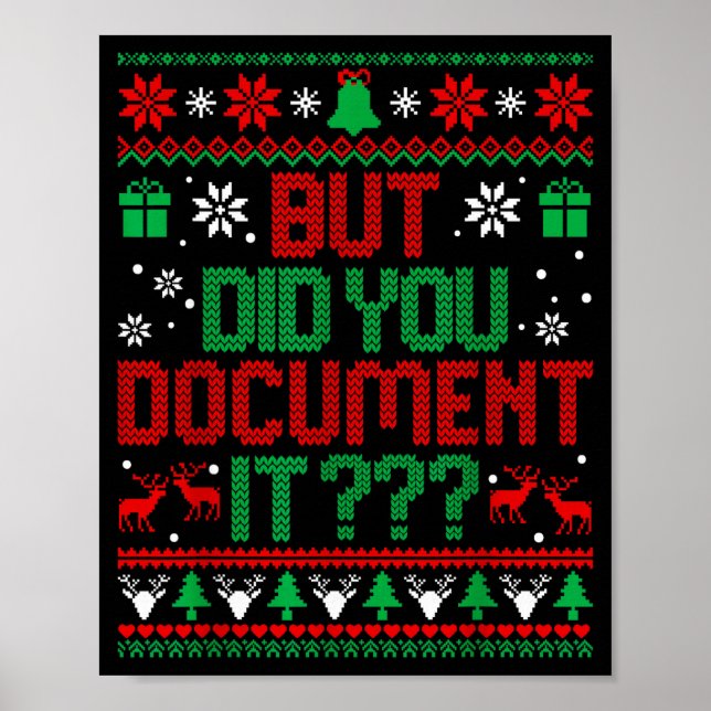 But Did You Doent It Funny Office Christmas Ugly S Poster (Framsidan)