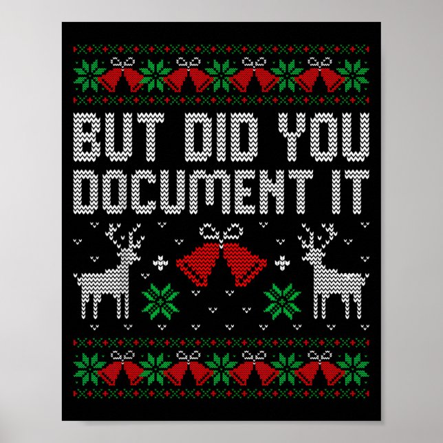 But Did You Doent It Funny Office Christmas Ugly S Poster (Framsidan)