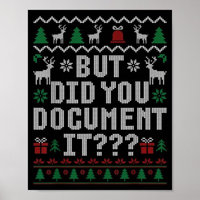 But Did You Doent It Funny Office Christmas Ugly S Poster (Framsidan)