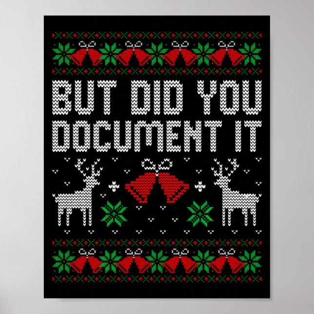 But Did You Doent It Funny Office Christmas Ugly S Poster (Framsidan)