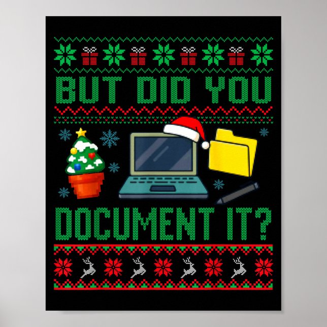 But Did You Doent It Funny Office Christmas Ugly S Poster (Framsidan)
