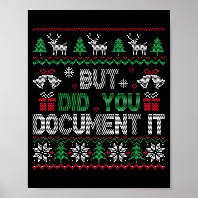 But Did You Doent It Funny Office Christmas Ugly S Poster (Framsidan)