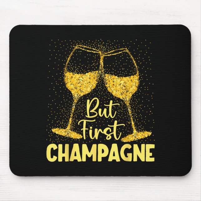 But First Champagne Funny New Year Holiday-season  Musmatta (Framsidan)