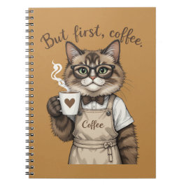 But First, Coffee Cat Anteckningsbok