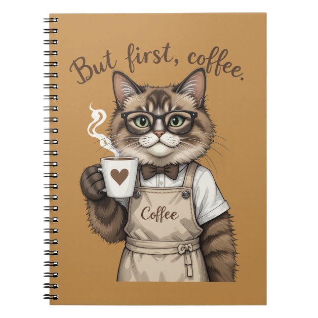 But First, Coffee Cat Anteckningsbok (Framsidan)