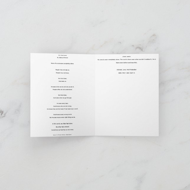 But God Does Poem, Photo, and Quote Tack Kort (Inuti)