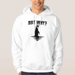 But Why Penguin, Penguin Walking Graphic Hoodie