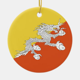 Butane flagga julgransprydnad keramik