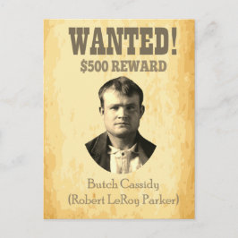 Butch Cassidy ville 🚨 Vilda western Outlaw Poster Vykort