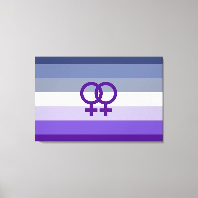 Butch Lesbisk Kärlek WLW Pride Canvastryck (Framsida)