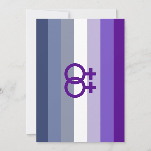 Butch Lesbisk Kärlek WLW Pride Julkort (Framsida)