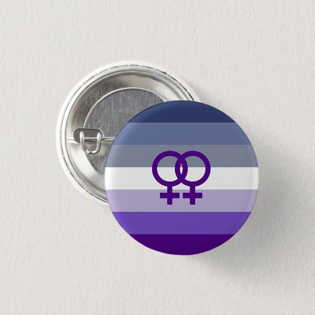 Butch Lesbisk Kärlek WLW Pride Knapp (Framsida & baksida)