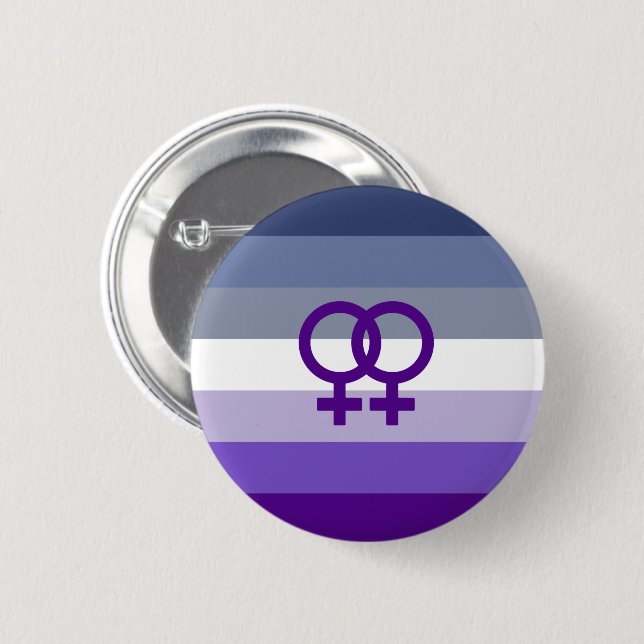 Butch Lesbisk Kärlek WLW Pride Knapp (Framsida & baksida)
