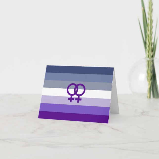 Butch Lesbisk Kärlek WLW Pride Kort (Framsida)