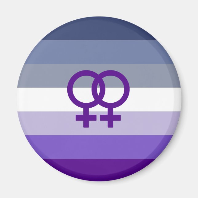 Butch Lesbisk Kärlek WLW Pride Magnet (Framsidan)