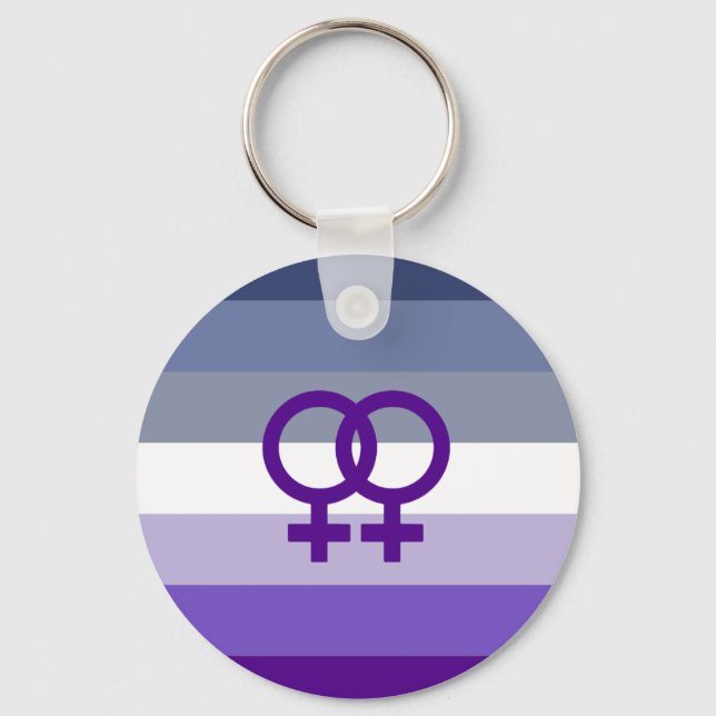 Butch Lesbisk Kärlek WLW Pride Nyckelring (Framsida)