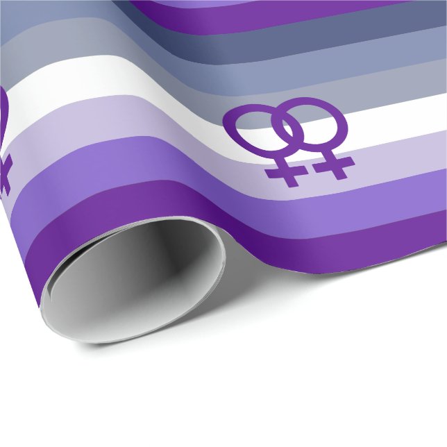 Butch Lesbisk Kärlek WLW Pride Presentpapper (Rullad Hörn)