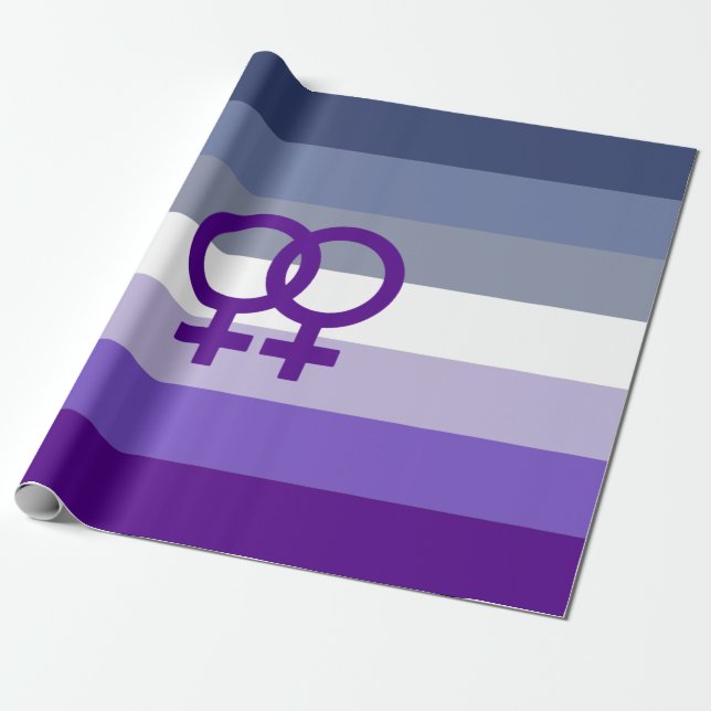 Butch Lesbisk Kärlek WLW Pride Presentpapper (Utrullad)