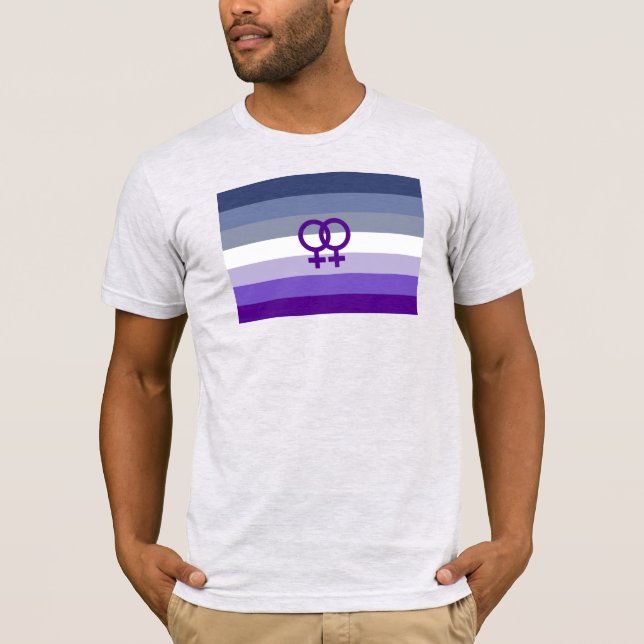 Butch Lesbisk Kärlek WLW Pride T Shirt (Framsida)