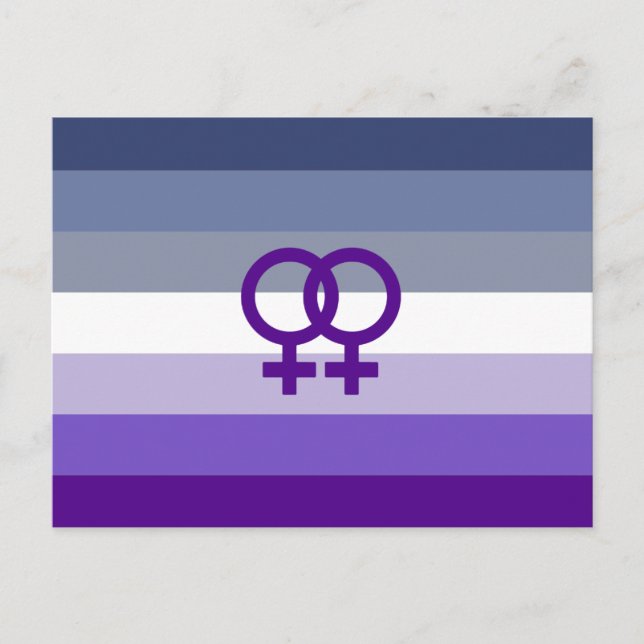 Butch Lesbisk Kärlek WLW Pride Vykort (Framsida)