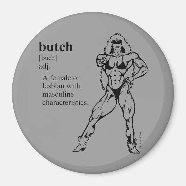 BUTCH (lesbisk) Magnet (Framsidan)