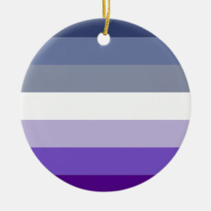 Butch Lesbisk Prideflagga Julgransprydnad Keramik