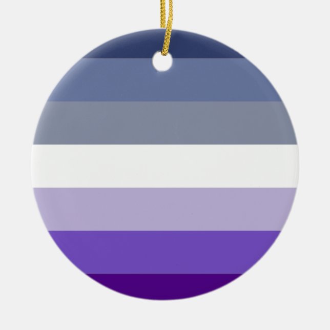 Butch Lesbisk Prideflagga Julgransprydnad Keramik (Framsidan)