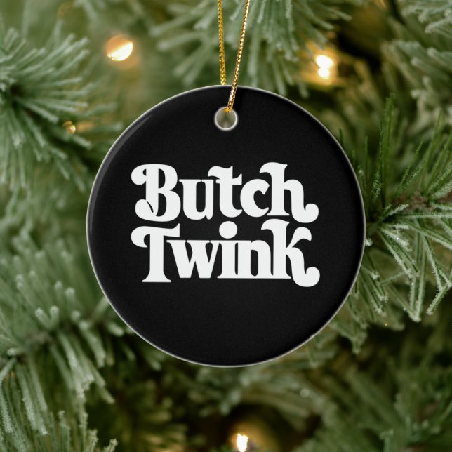 Butch Twink HBTQ-prismånad Julgransprydnad Keramik (Träd)