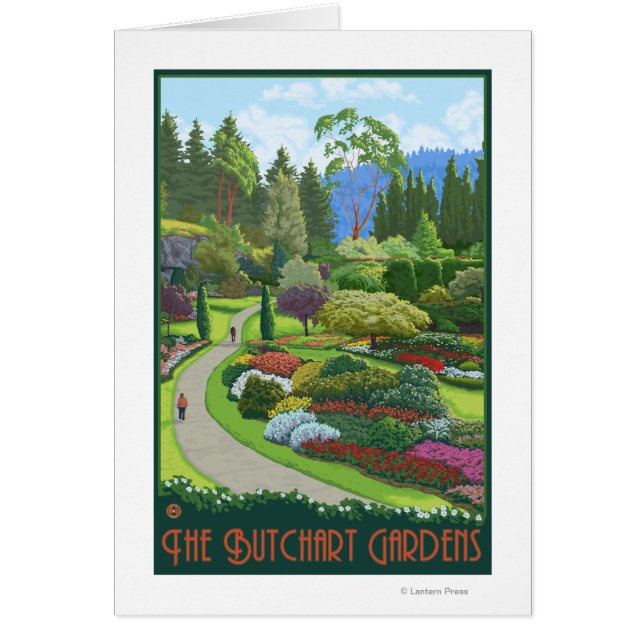 ButChart Gardens - Brentwood Bay Hälsningskort (Framsidan)