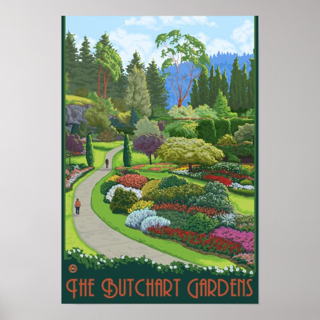 ButChart Gardens - Brentwood Bay Poster (Framsidan)