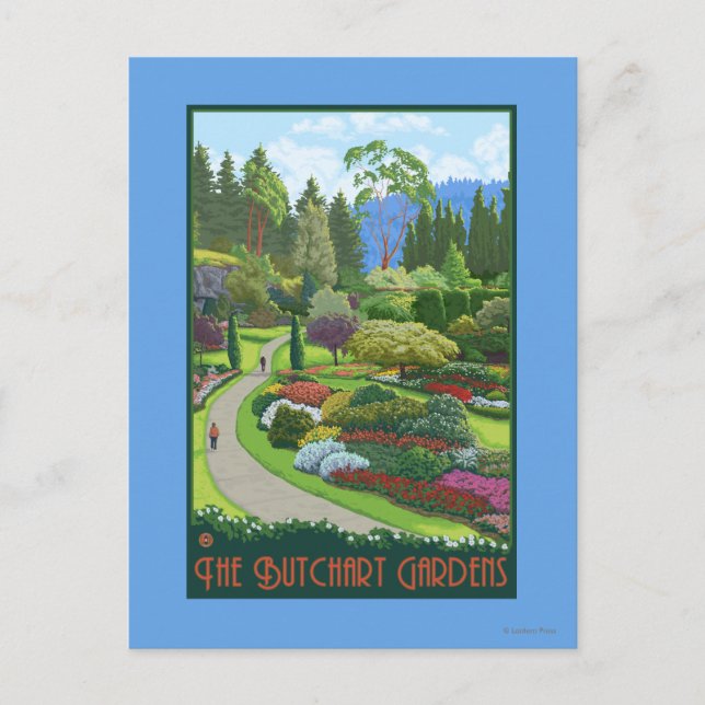 ButChart Gardens - Brentwood Bay Vykort (Framsida)