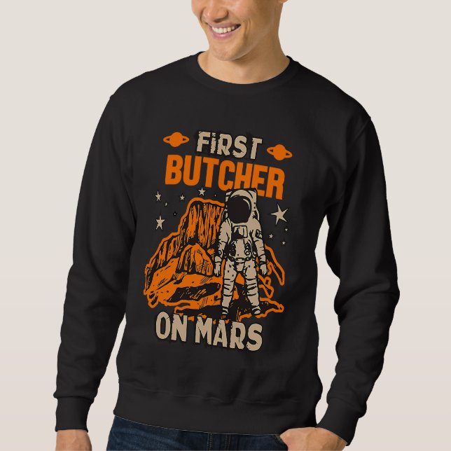 Butcher Astronaut Lång Ärmad Tröja (Framsida)