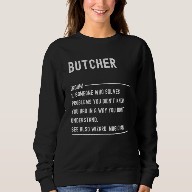 Butcher Definition Shirts Funny Job Title T Shirt (Framsida)