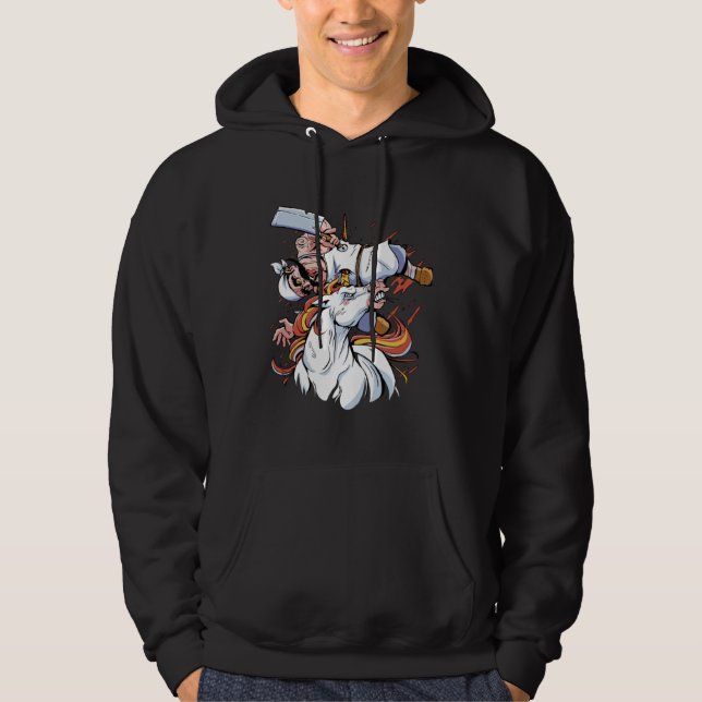 Butcher Unicorn Horse Hoodie (Framsida)