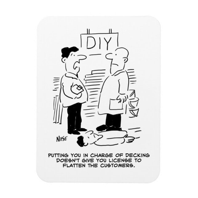 Butiksbutiksbutiksarbetare och butikshanterare magnet (Vertikal)