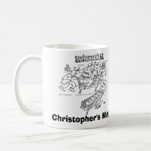 Butiksdetaljer - köp Trolley Store-säkerhet Kaffemugg