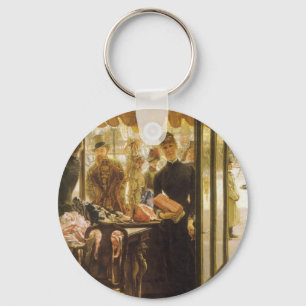 Butiksflickan av James Tissot, Victorian Fine Art Nyckelring
