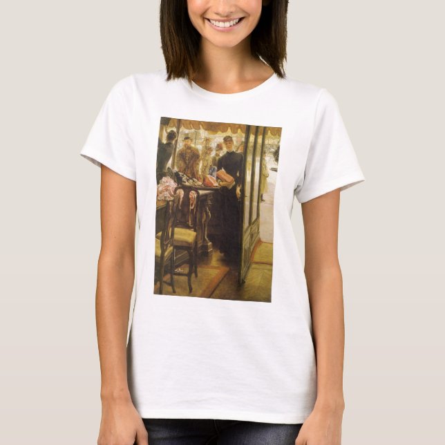 Butiksflickan av James Tissot, Victorian Fine Art Tee (Framsida)